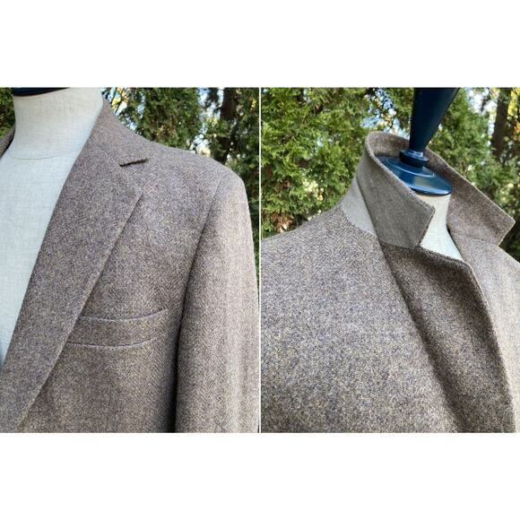 Size fits 40-42 100% Wool Tweed Sport Coat Blazer Jacket Winter - Picture 2 of 4